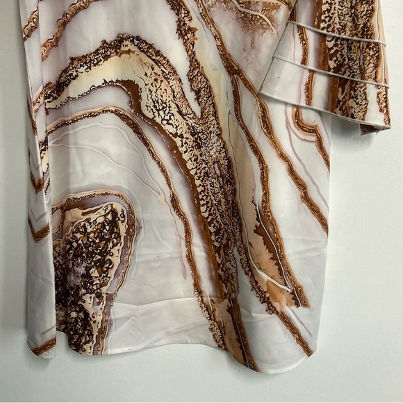 NWT- Unbranded Small Artsy Tunic Mini Dress Abstract Print Artsy Retro Boho - Picture 4 of 13